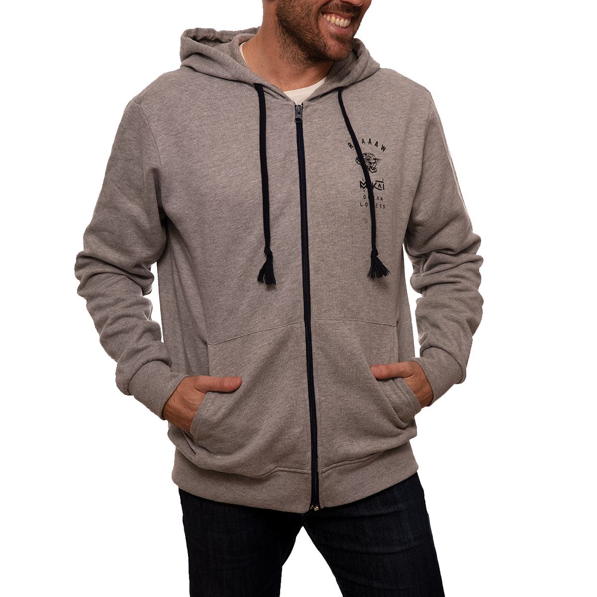 sudadera gris chico delante